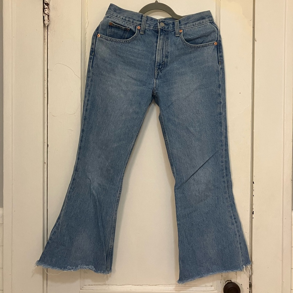 Levi’s Red Label Tag Acid Washed Boyfriend Cut Flair Jeans Size 25